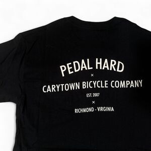 Pedal Hard X Carytown Bicycle Company Richmond Virginia T-shirt PedalMafia